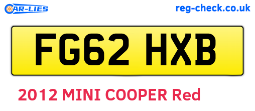 FG62HXB are the vehicle registration plates.