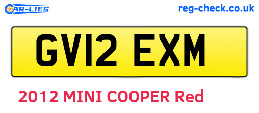 GV12EXM are the vehicle registration plates.