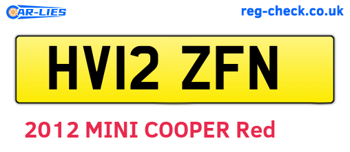 HV12ZFN are the vehicle registration plates.