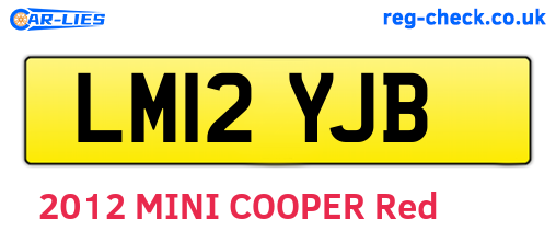 LM12YJB are the vehicle registration plates.