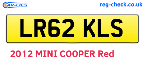 LR62KLS are the vehicle registration plates.