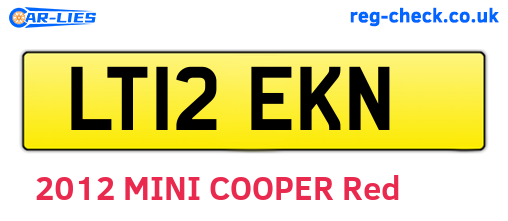 LT12EKN are the vehicle registration plates.