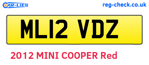 ML12VDZ are the vehicle registration plates.