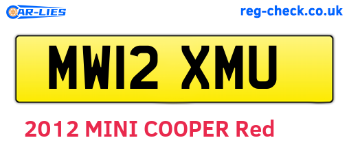 MW12XMU are the vehicle registration plates.