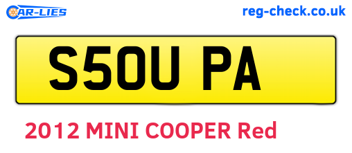 S50UPA are the vehicle registration plates.