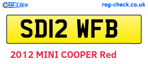 SD12WFB are the vehicle registration plates.