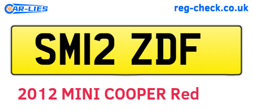 SM12ZDF are the vehicle registration plates.