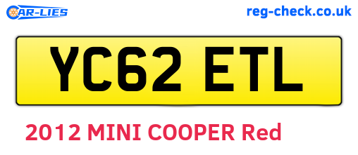 YC62ETL are the vehicle registration plates.