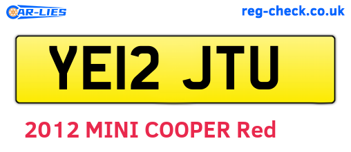 YE12JTU are the vehicle registration plates.