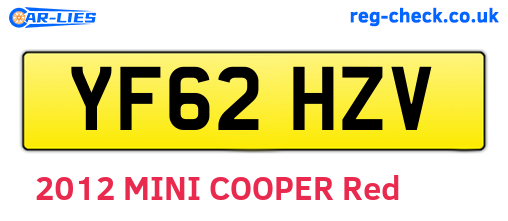 YF62HZV are the vehicle registration plates.
