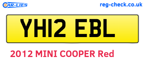 YH12EBL are the vehicle registration plates.