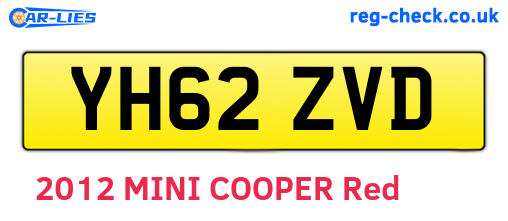 YH62ZVD are the vehicle registration plates.