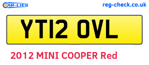 YT12OVL are the vehicle registration plates.
