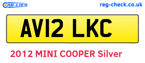AV12LKC are the vehicle registration plates.
