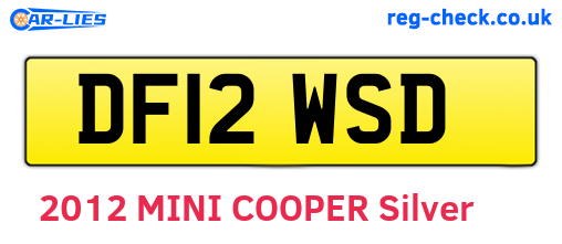 DF12WSD are the vehicle registration plates.