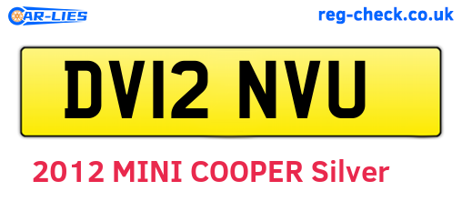 DV12NVU are the vehicle registration plates.
