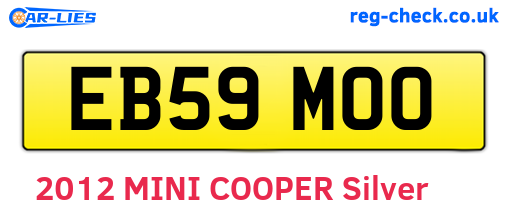 EB59MOO are the vehicle registration plates.