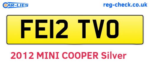 FE12TVO are the vehicle registration plates.