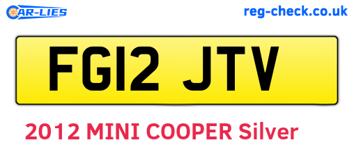 FG12JTV are the vehicle registration plates.
