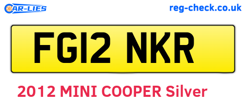 FG12NKR are the vehicle registration plates.