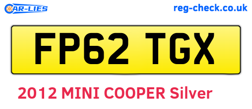 FP62TGX are the vehicle registration plates.