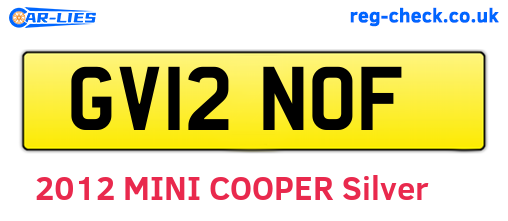 GV12NOF are the vehicle registration plates.