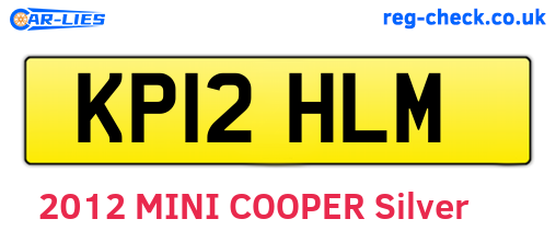 KP12HLM are the vehicle registration plates.