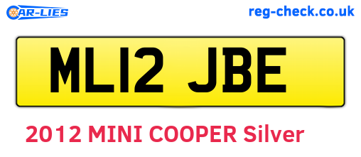 ML12JBE are the vehicle registration plates.
