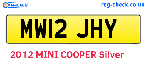 MW12JHY are the vehicle registration plates.