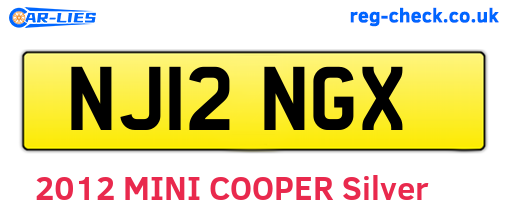 NJ12NGX are the vehicle registration plates.
