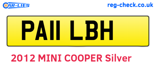 PA11LBH are the vehicle registration plates.