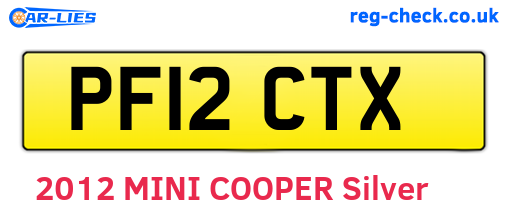 PF12CTX are the vehicle registration plates.