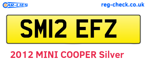 SM12EFZ are the vehicle registration plates.