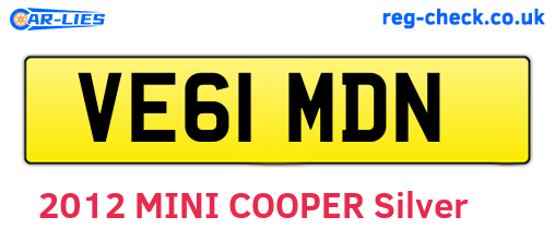 VE61MDN are the vehicle registration plates.