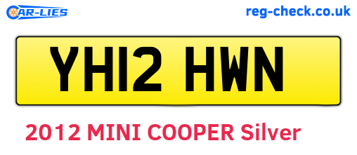 YH12HWN are the vehicle registration plates.
