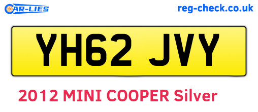 YH62JVY are the vehicle registration plates.