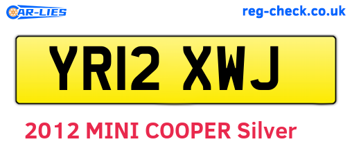 YR12XWJ are the vehicle registration plates.