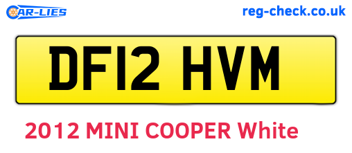 DF12HVM are the vehicle registration plates.
