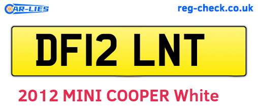 DF12LNT are the vehicle registration plates.