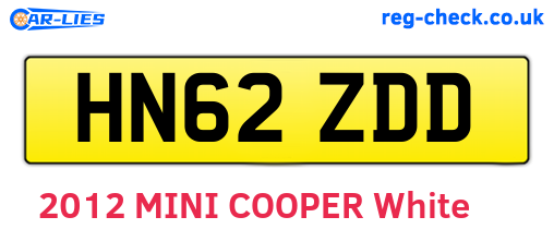 HN62ZDD are the vehicle registration plates.
