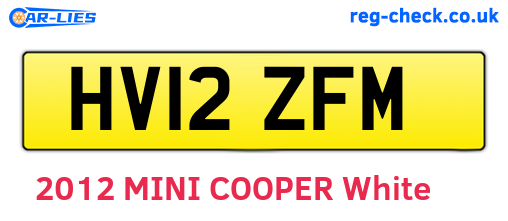 HV12ZFM are the vehicle registration plates.