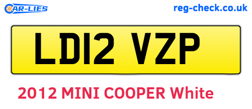 LD12VZP are the vehicle registration plates.