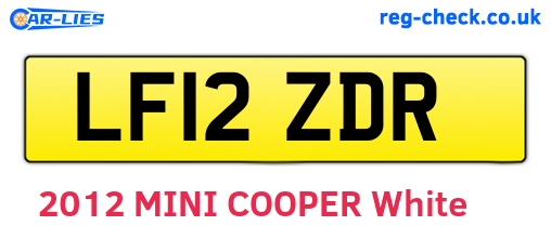 LF12ZDR are the vehicle registration plates.