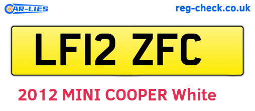 LF12ZFC are the vehicle registration plates.