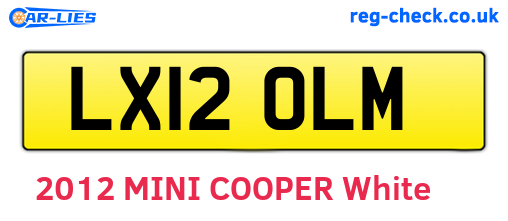 LX12OLM are the vehicle registration plates.