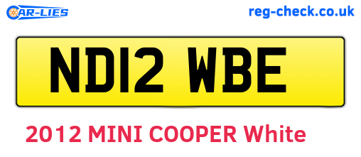 ND12WBE are the vehicle registration plates.