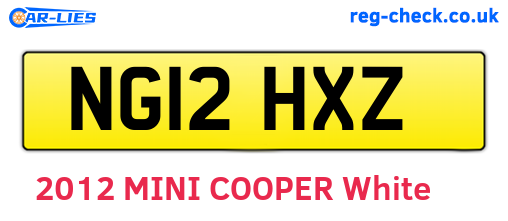 NG12HXZ are the vehicle registration plates.