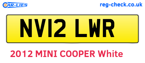 NV12LWR are the vehicle registration plates.