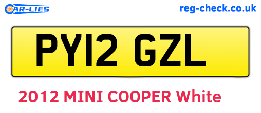PY12GZL are the vehicle registration plates.