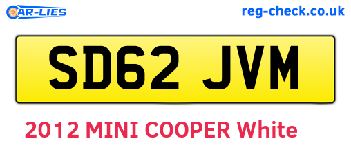 SD62JVM are the vehicle registration plates.